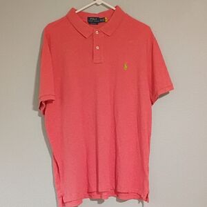 Polo by Ralph Lauren Men's Pink Polo Shirt
